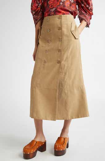 FARM Rio Double Breasted Button Front Skirt