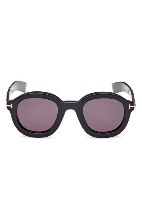 Raffa 46mm Round Sunglasses