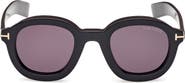 TOM FORD Raffa 46mm Round Sunglasses
