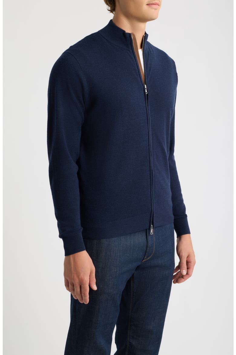 Crown Crafted Excursionist Full Zip Sweater, Alternate, color, NAVY