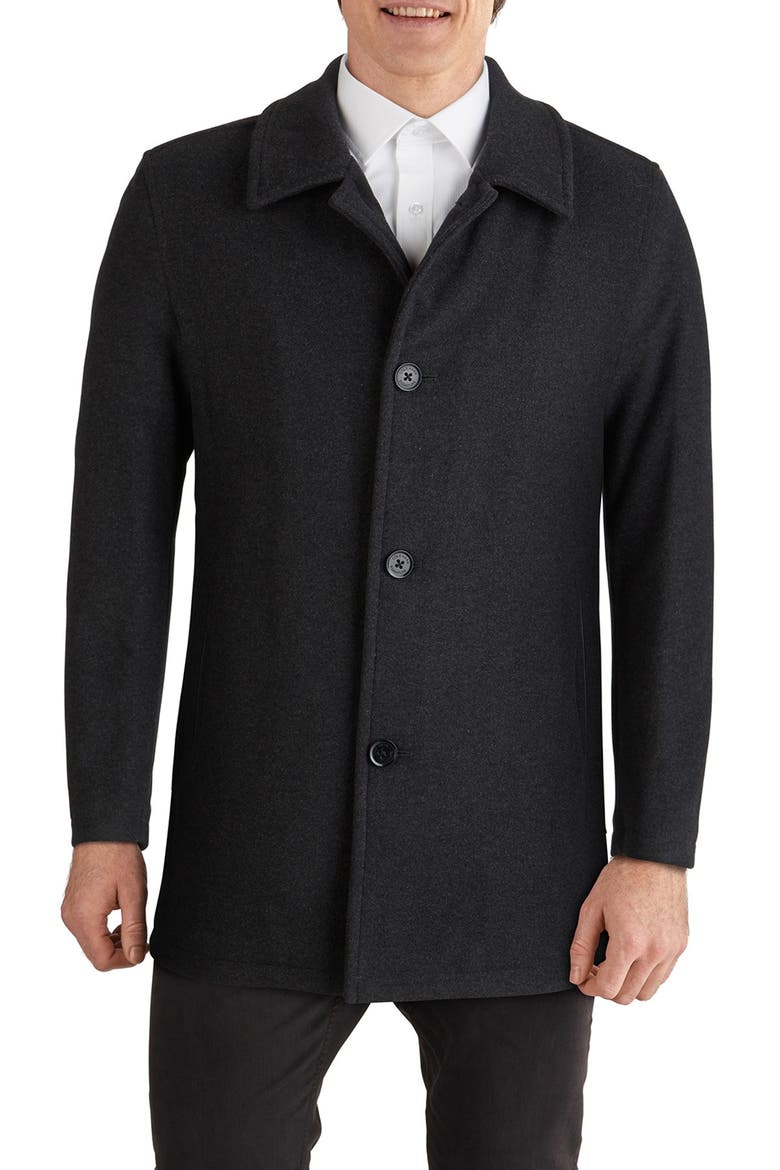 Wool Blend Plush Car Coat, Main, color, CHARCOAL