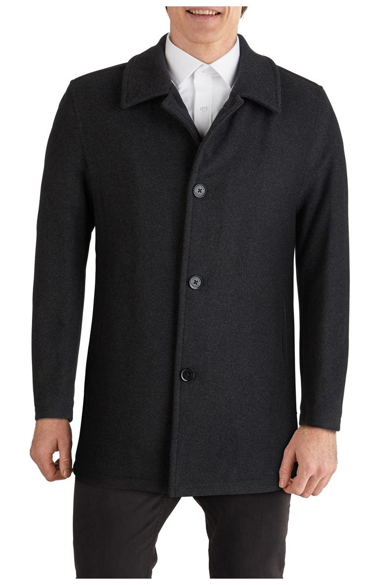 Cole Haan Signature Wool Blend Plush Car Coat, Main, color, Charcoal
