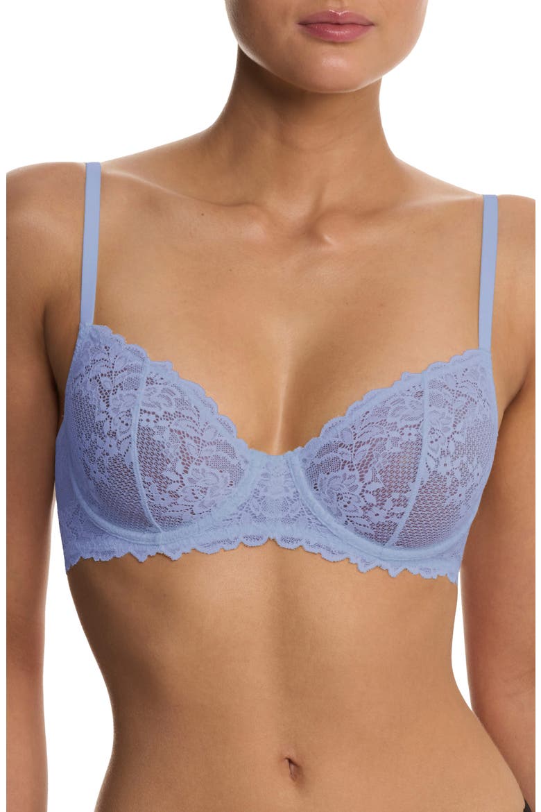 Heavenly Lace Convertible Balconette Bra, Main, color, BLUE DREAM