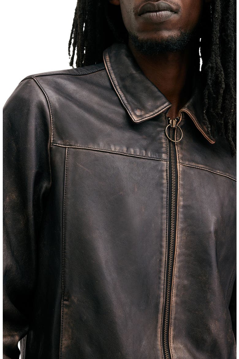 Alkan Leather Jacket, Alternate, color, VINTAGE BLACK