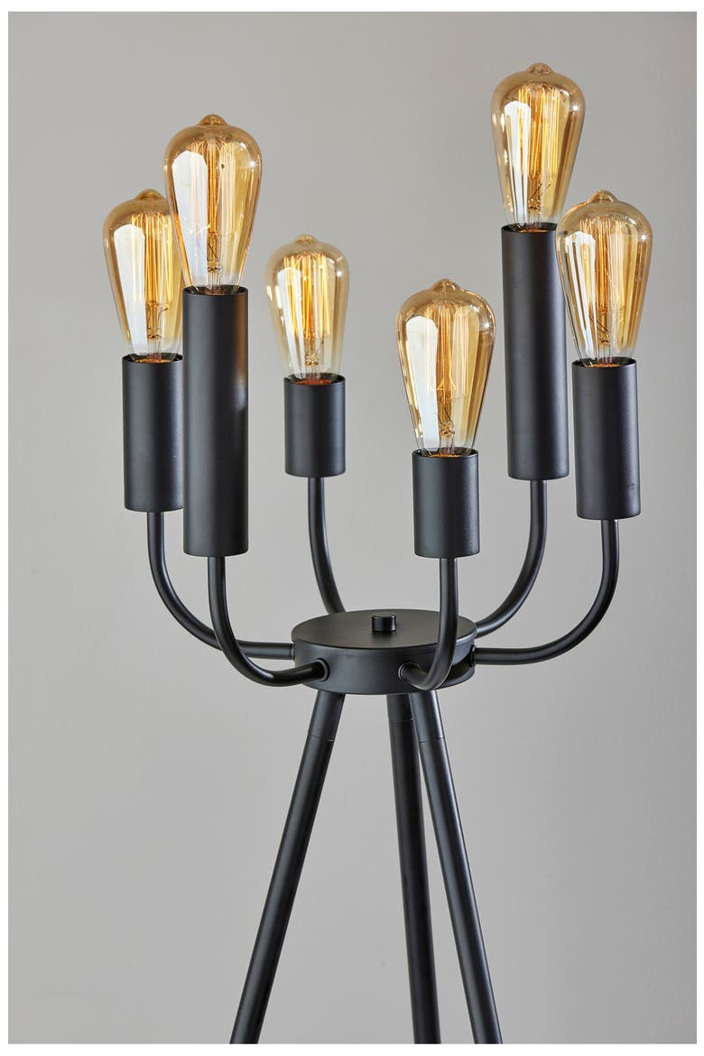 Rory Floor Lamp, Alternate, color, BLACK