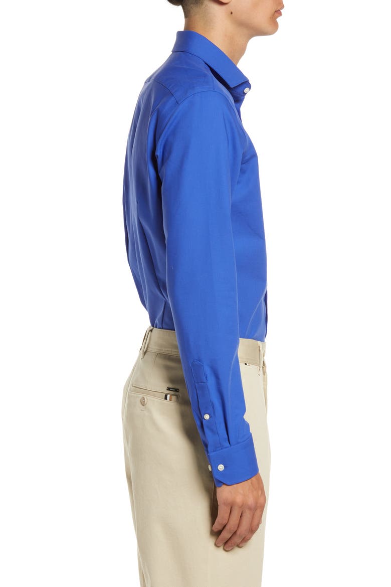 Tech-Smart Extra Trim Fit Dress Shirt, Alternate, color, BLUE BLUING