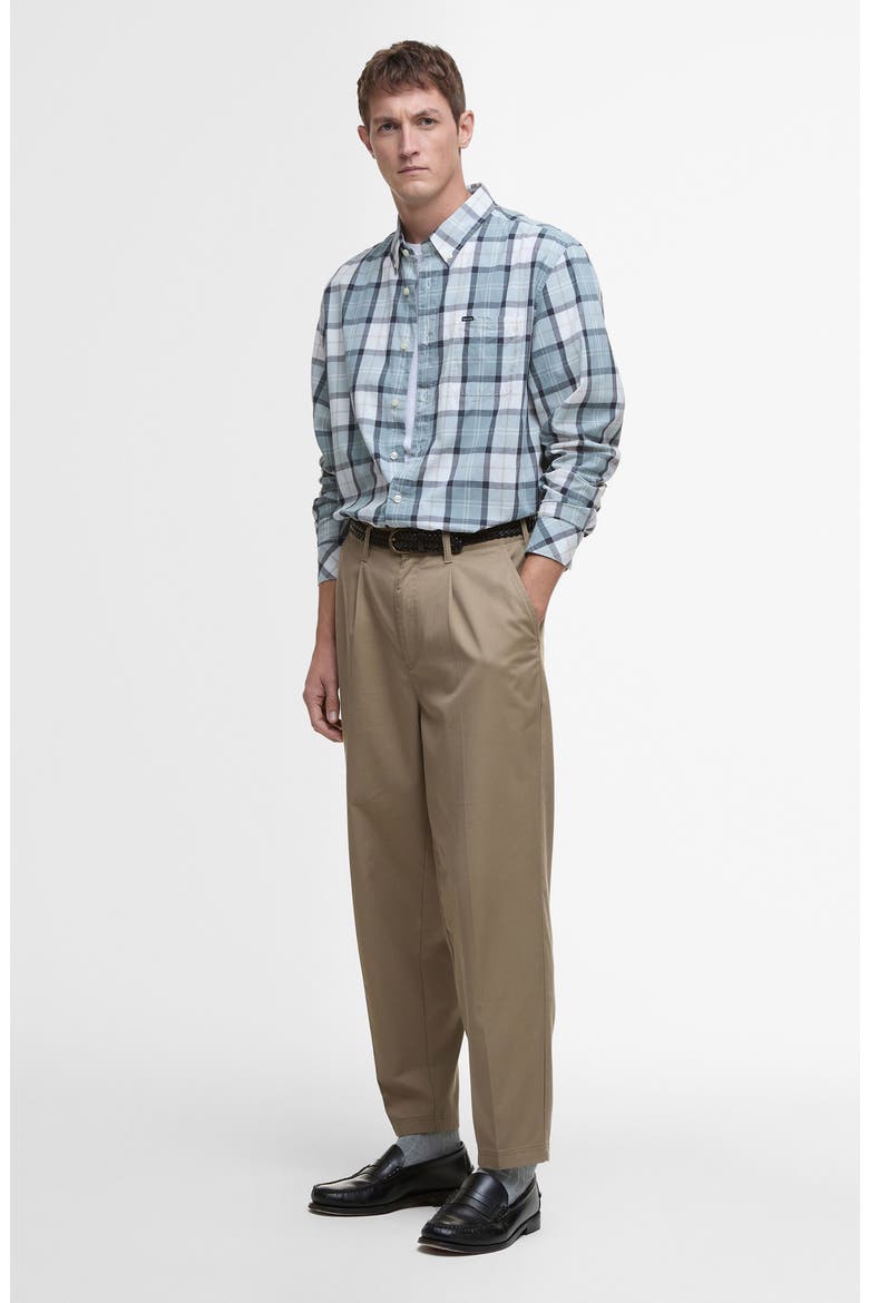 Laggon Trim Fit Check Cotton Button-Down Shirt, Alternate, color, NORTHSHORE TARTAN