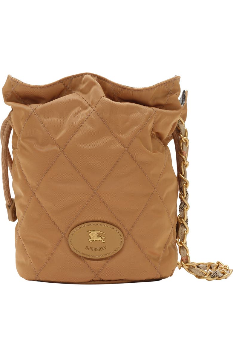 Burberry Horseshoe Chain Pouch, Main, color, Teak Brown