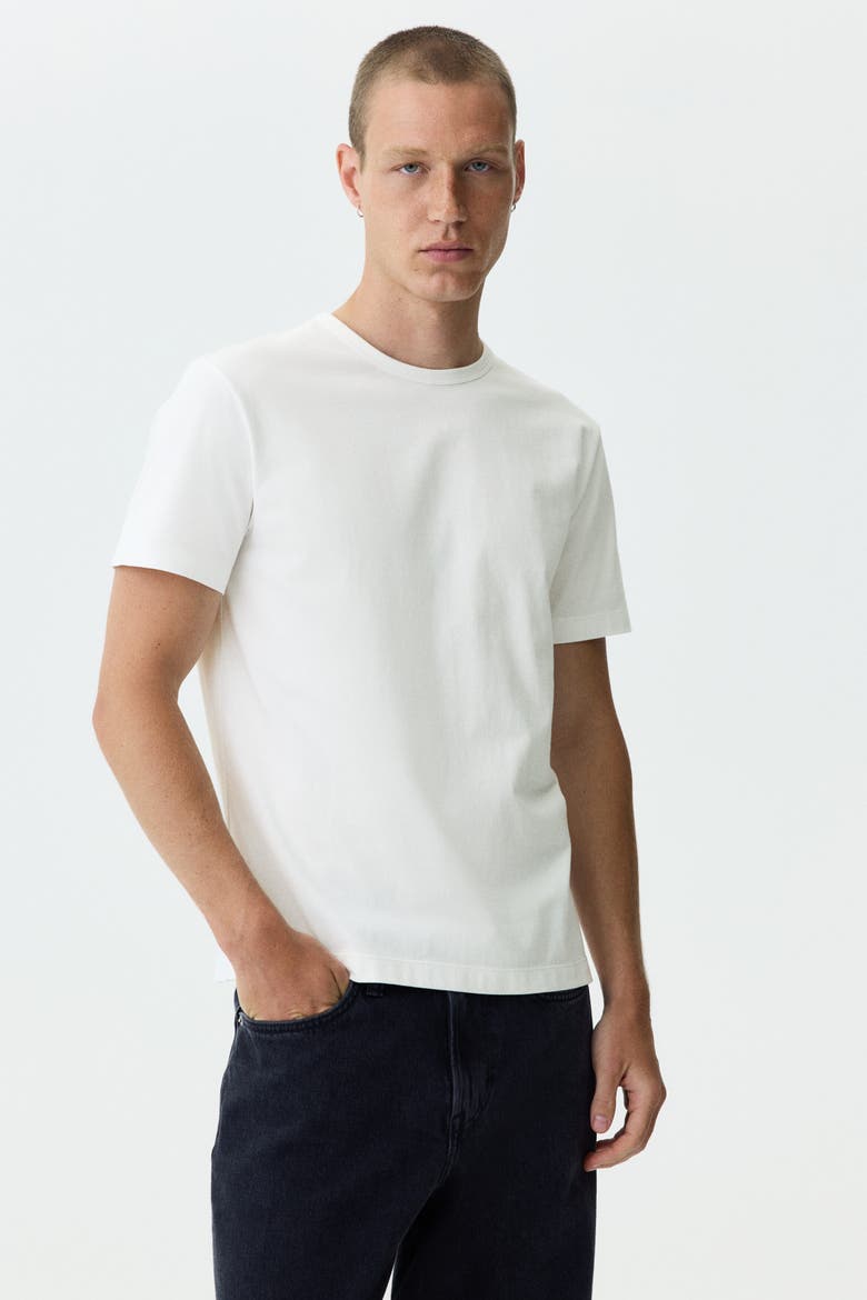 Regular-fit Cotton T-shirt, Main, color, Ivory