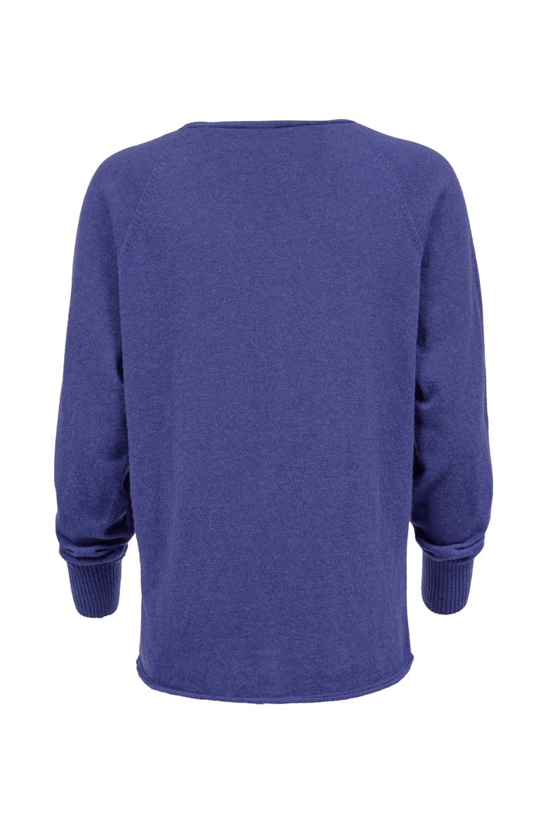 Geelong Wool Slouch V-Neck Sweater, Alternate, color, INDIGO