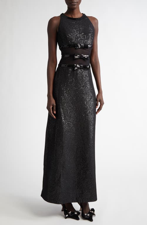 Giambattista Valli Sleeveless Sequin Dress in Black 