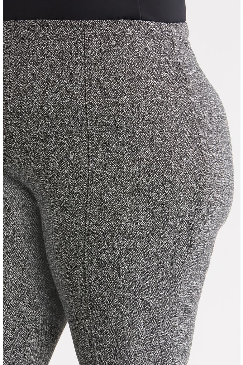 Elysse Stretch Ponte Jacquard Wide Leg Pants, Alternate, color, SMOKEY SALT PEPPER
