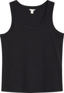 Caslon® Scoop Neck Rib Cotton Tank