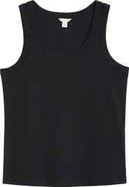 Caslon® Scoop Neck Rib Cotton Tank