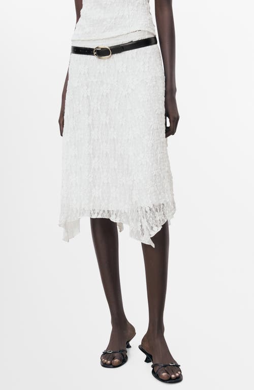 Mango Lace Midi Skirt In White