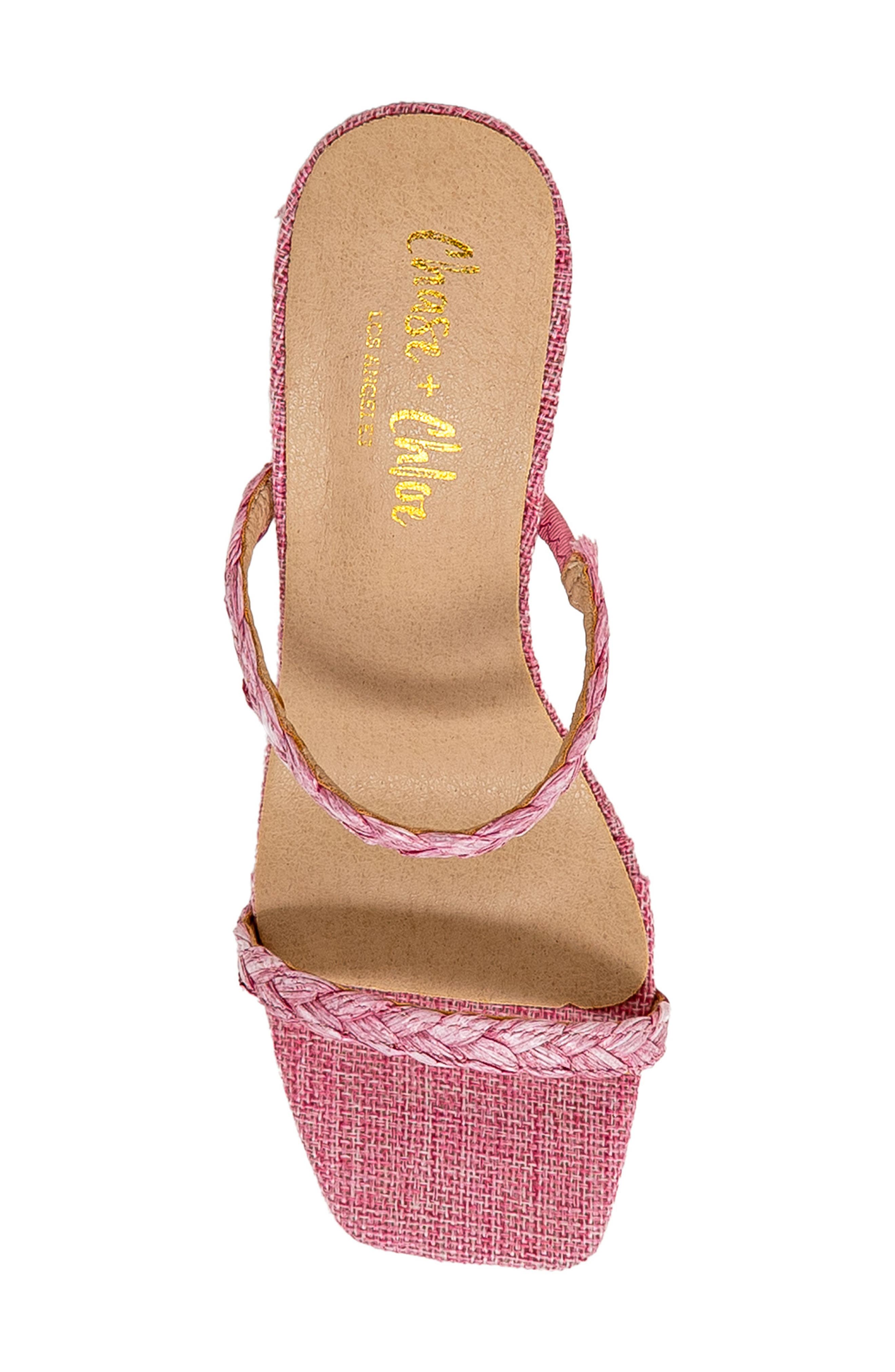 CHASE AND CHLOE Jessie Espadrille Slide Sandal, Alternate, color, Pink