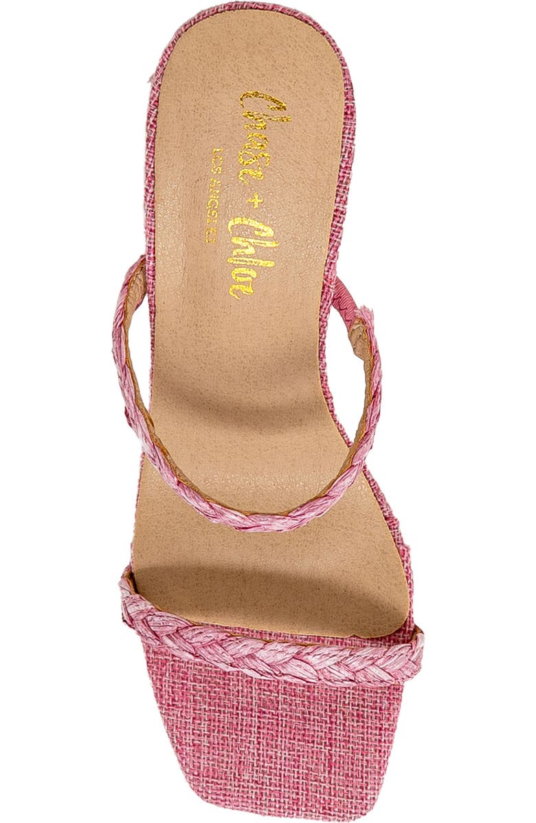 CHASE AND CHLOE Jessie Espadrille Slide Sandal, Alternate, color, Pink
