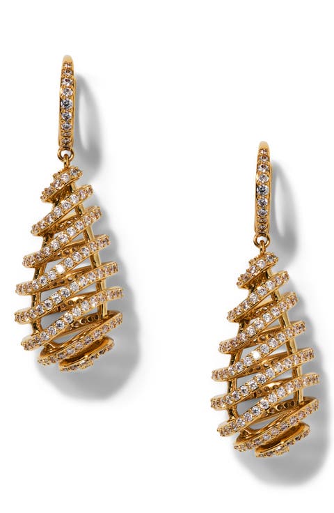 Pisa Open Pavé Drop Earrings