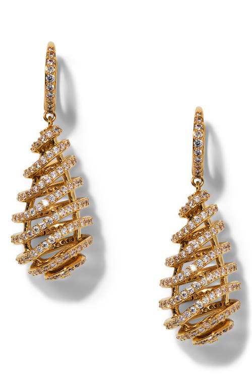Nadri Pisa Open Pavé Drop Earrings In Gold
