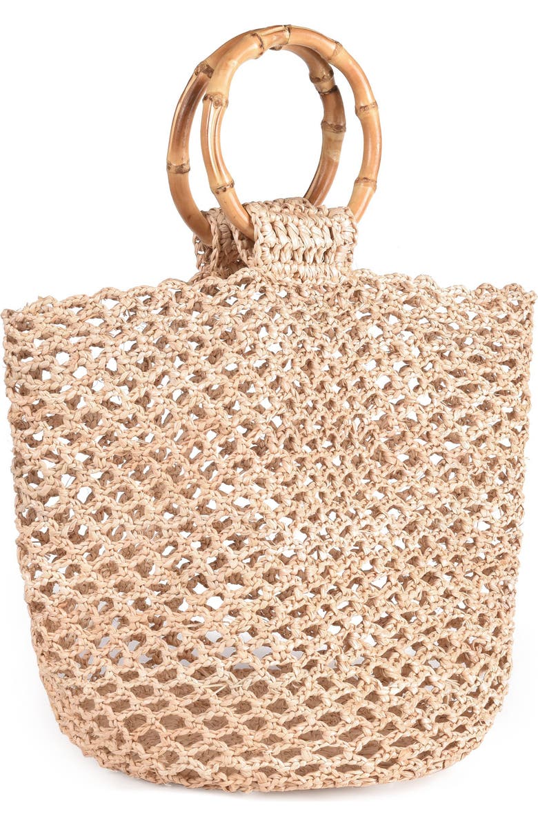 Adornia Raffia Tote Bag, Main, color,