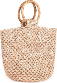 Adornia Raffia Tote Bag