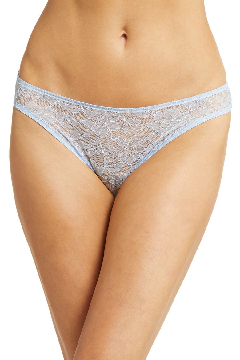 Paradise High Cut Lace Bikini, Main, color, DOVE BLUE