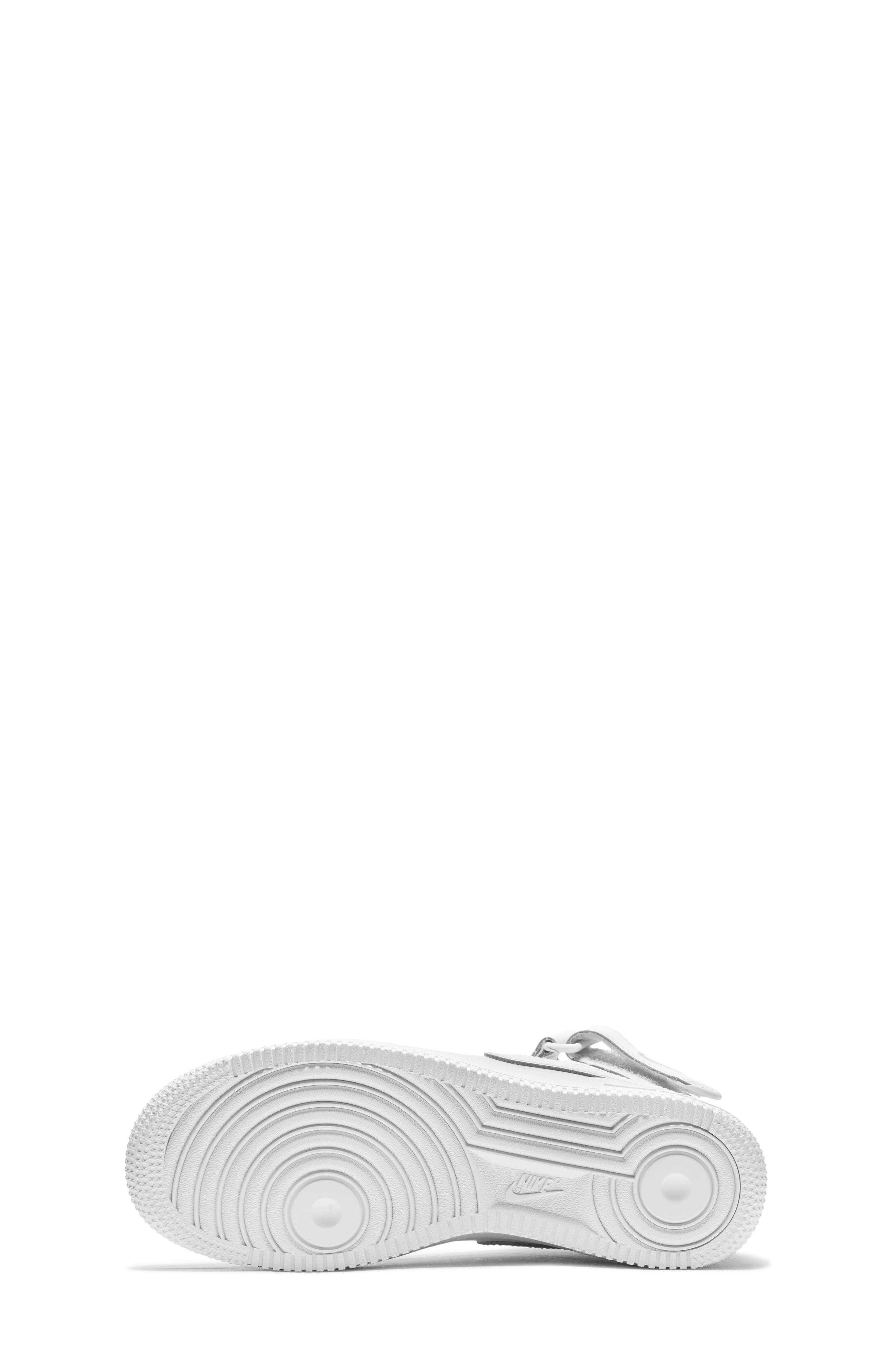 Nike Kids' Air Force 1 Mid Sneaker, Alternate, color, White/ White