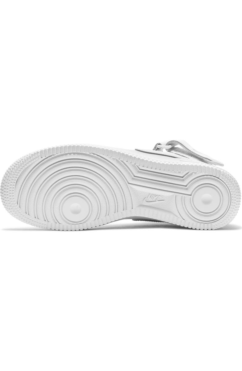 Nike Kids' Air Force 1 Mid Sneaker, Alternate, color, White/ White