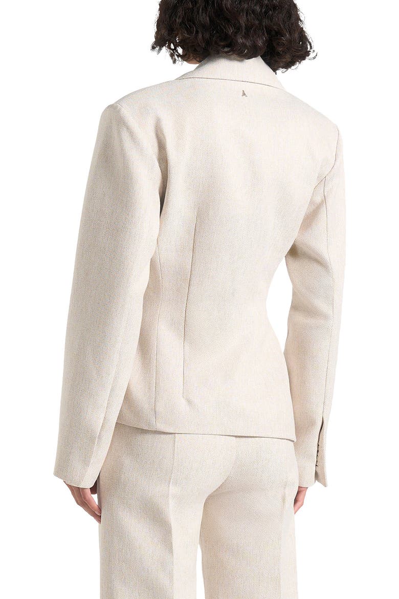 Thalia Tailored Asymmetric Double Breasted Blazer, Alternate, color, Light Beige