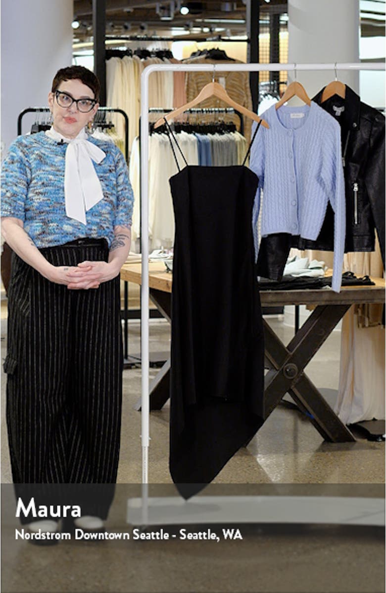 Asymmetric Hem Wool Dress, sales video thumbnail