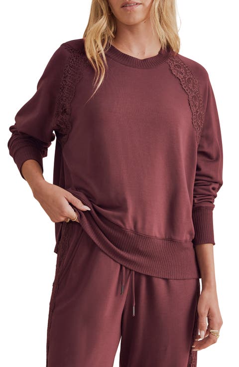 Lace Trim Sweatshirt