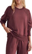 Splendid Lace Trim Sweatshirt