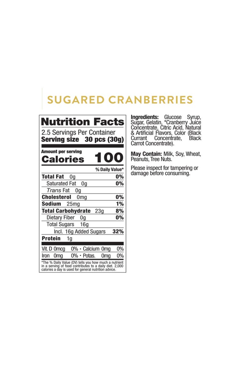 sugarfina x Peanuts Sugared Cranberries Set of 4 Candy Cubes, Alternate, color, 