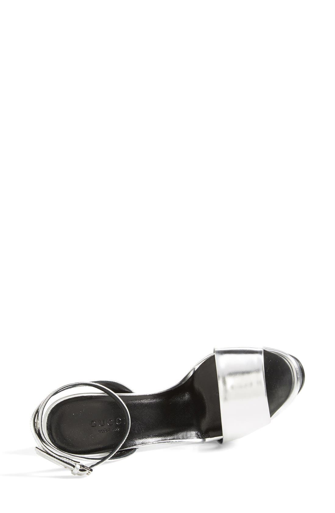 'Leila' Metallic Platform Sandal, Alternate, color, SILVER