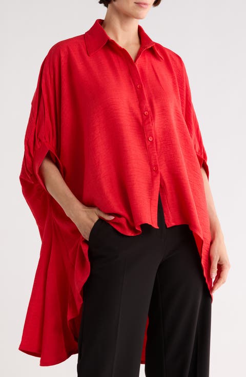 Oversized Button-Up Top