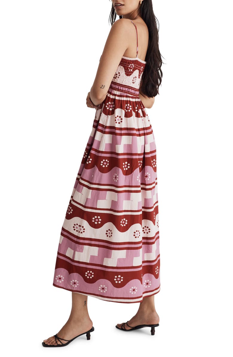 Madewell Theo Geodaisy Batik Sleeveless Dress, Main, color,