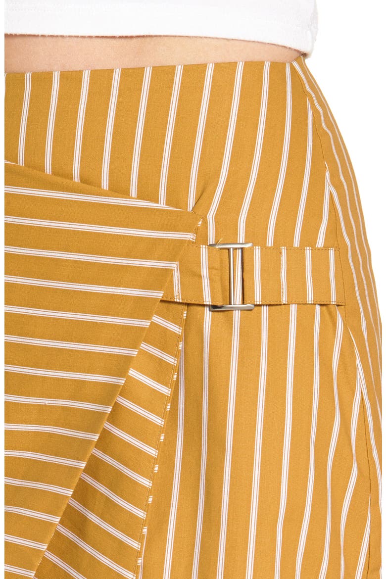 Asymmetrical Stripe Skirt, Alternate, color, MUSTARD/ WHITE