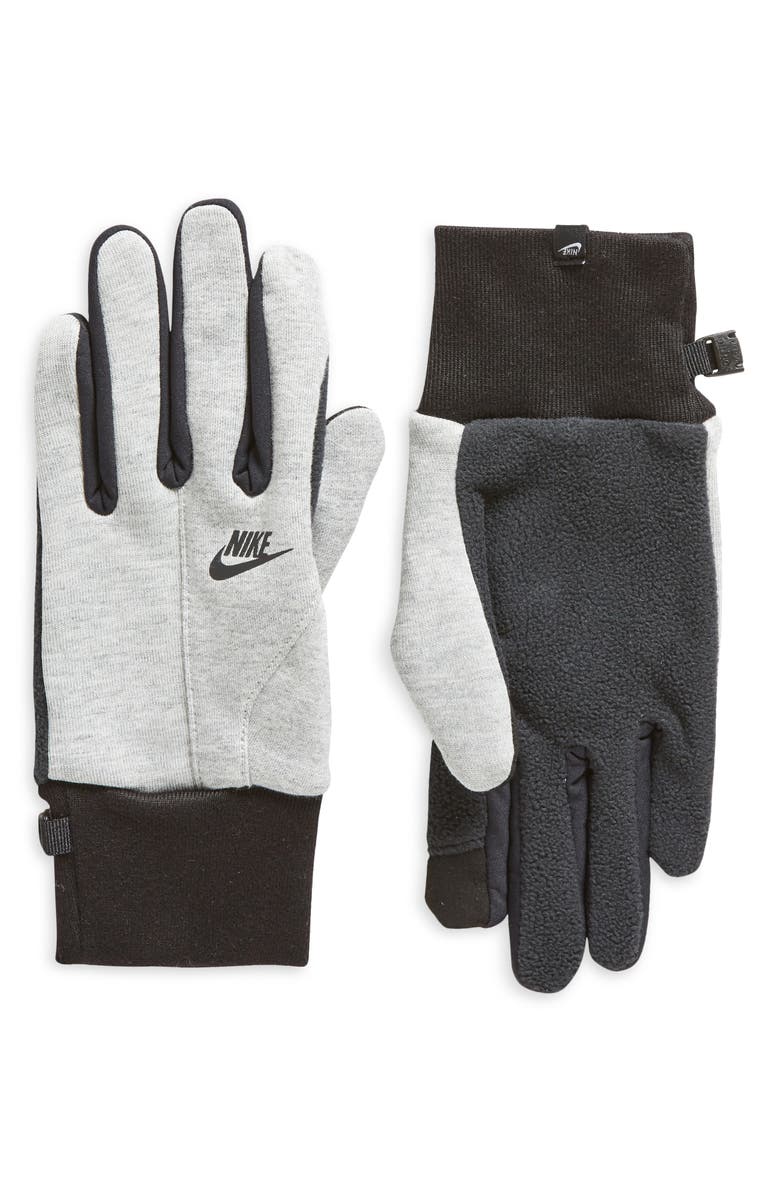 Nike Tech Fleece 2.0 Touchscreen Gloves, Main, color, Grey
