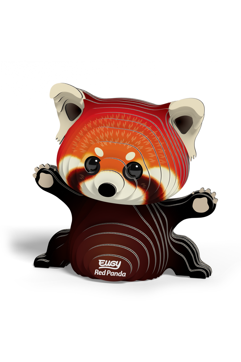 Red Panda 3D Puzzle, Alternate, color, No Color