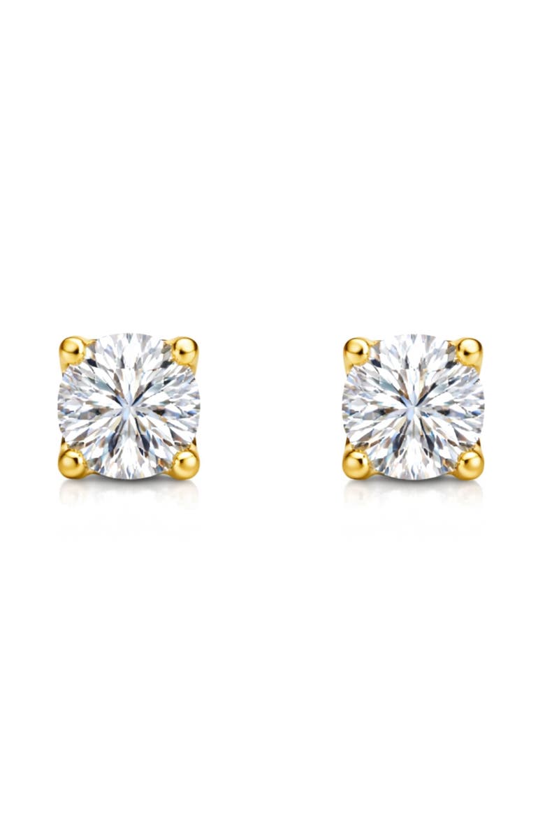 Moissanite Stud Earrings, Main, color, GOLD PLATED
