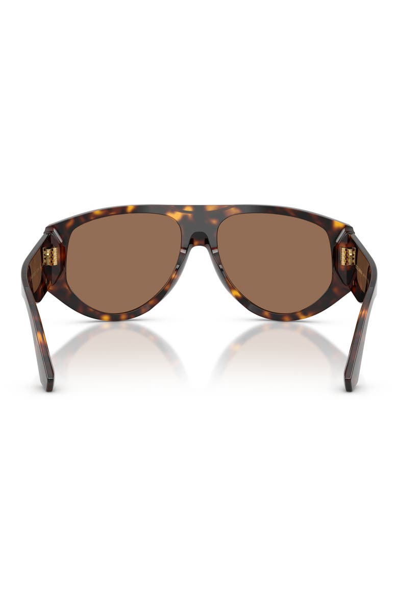 57mm Pilot Sunglasses, Alternate, color, HAVANA / DARK BROWN