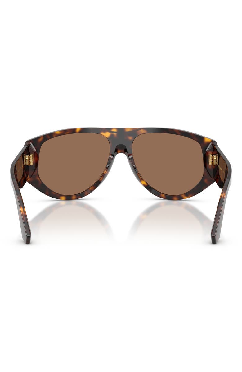 Dolce&Gabbana 57mm Pilot Sunglasses, Alternate, color, Havana / Dark Brown