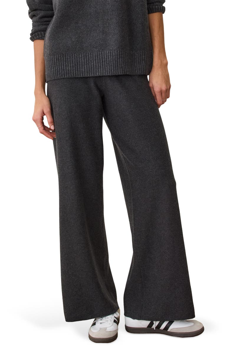 Marine Layer Chalet Knit Straight Leg Pants, Main, color, Charcoal
