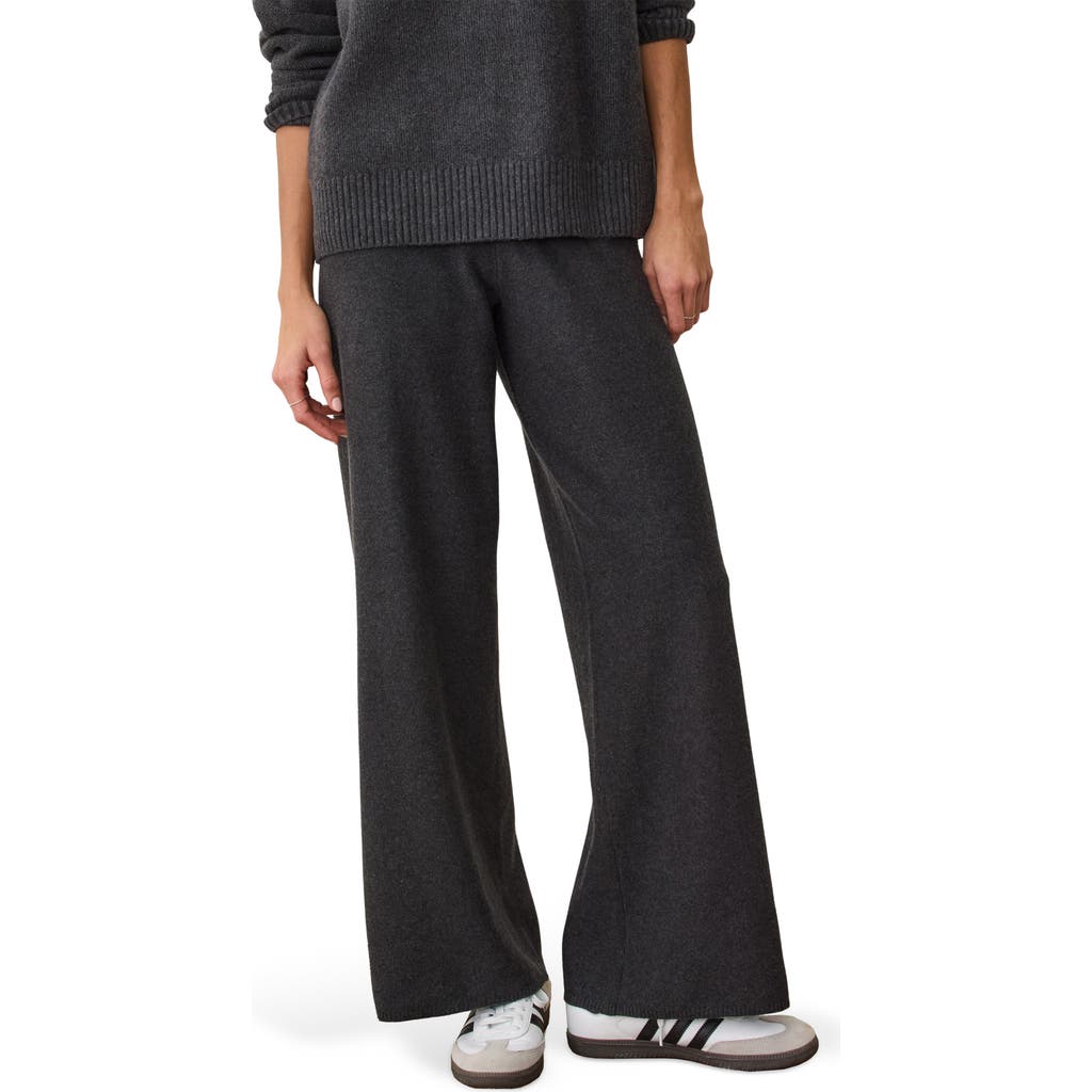 Marine Layer Chalet Knit Straight Leg Pants In Gray