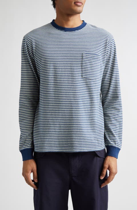 Indigo Stripe Pocket T-Shirt