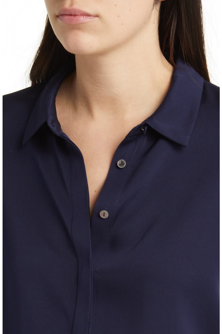 Larissa Stretch Silk Blouse, Alternate, color, MIDNIGHT BLUE