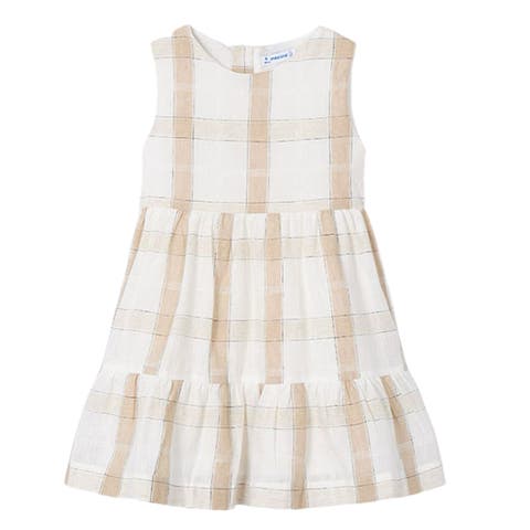 Plaid Linen Dress (Toddler, Little Kid & Big Kid)