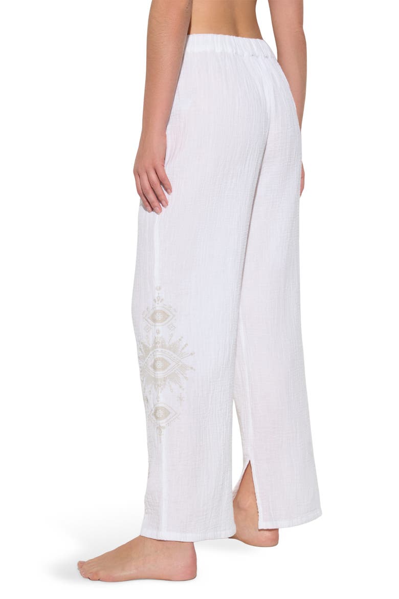 Page Inner Gaze Tie Waist Pants, Alternate, color, WHITE
