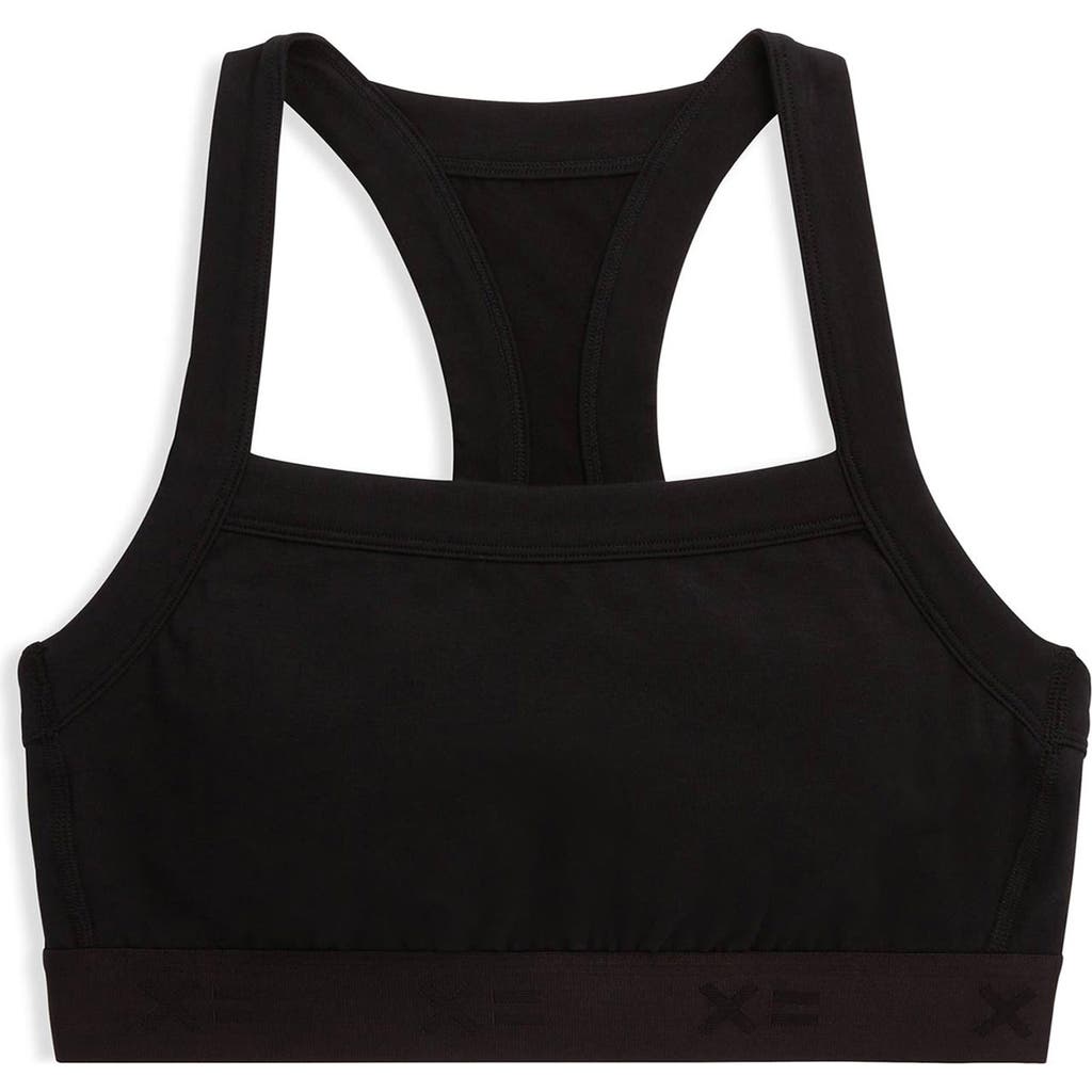 Tomboyx Scoop Soft Stretch Cotton Bralette In Black