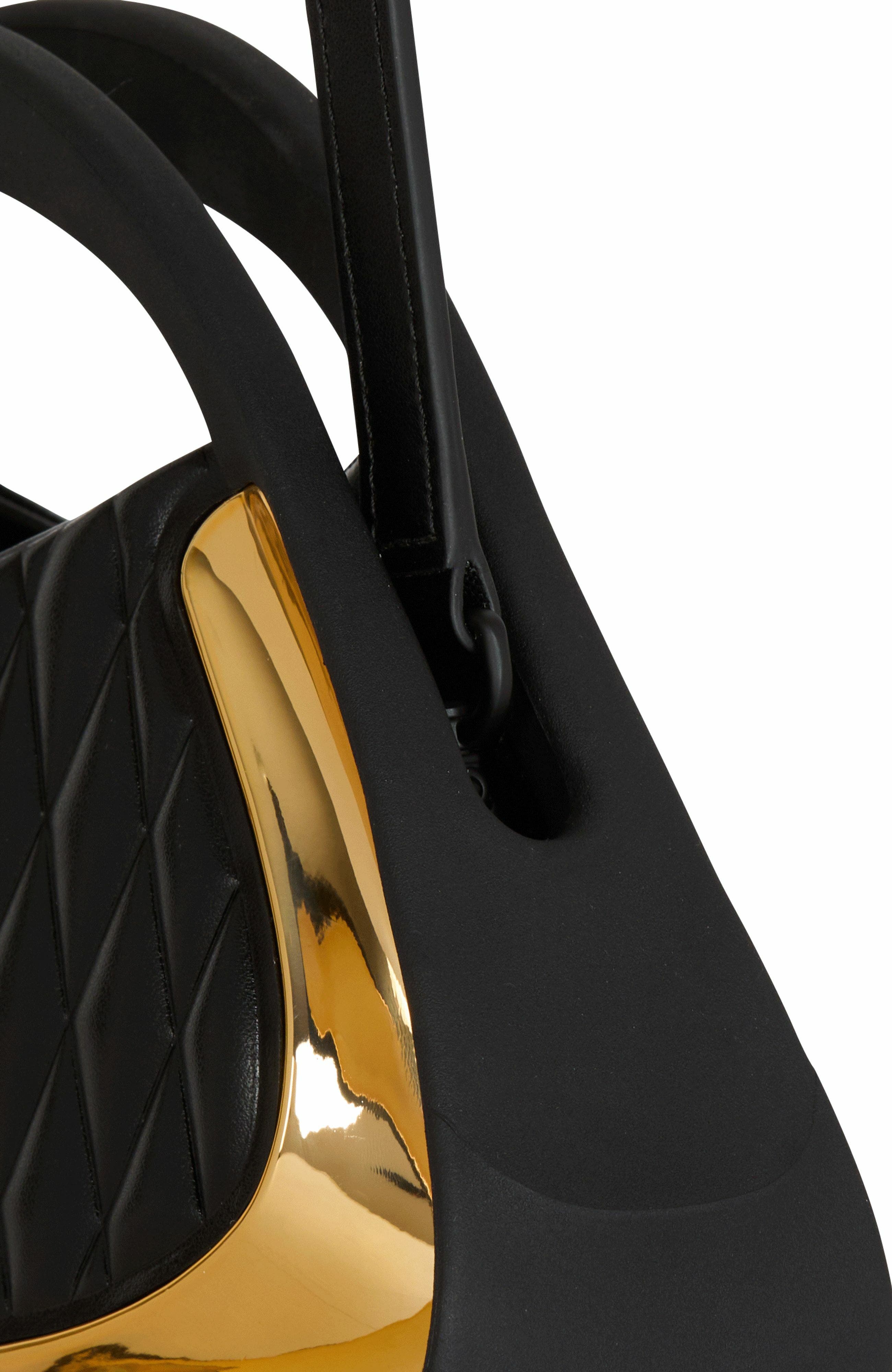 Balmain Quilted Small Jolie Madame Bag, Alternate, color, Black